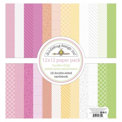 Doodlebug Baby Girl Designpapier - Petite Print Assortment Pack